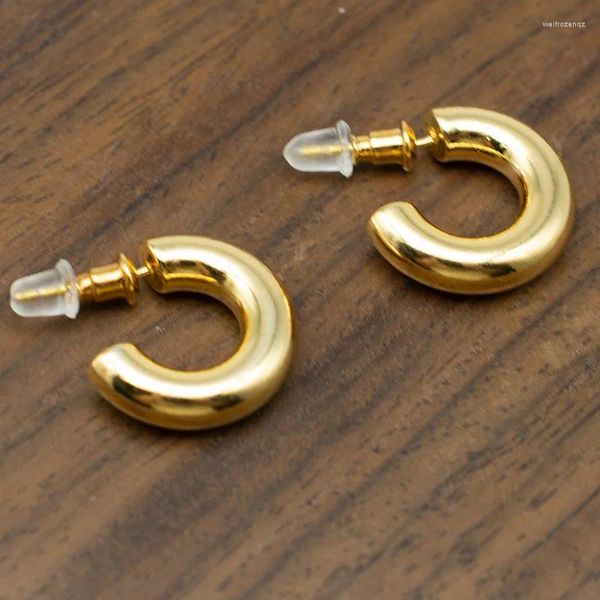 Pendientes de aro en forma de C, sencillos para mujeres y niñas, lindos de Europa y América, tendencia suave de Metal, joyería elegante, regalos, uñas para las orejas