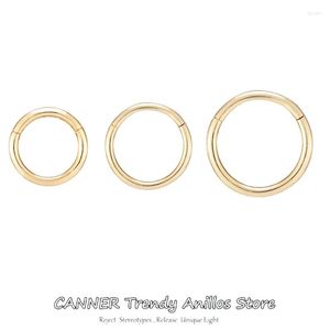 Hoop oorbellen Canner 1pc 6/7/8/9mm 925 Sterling Silver Simple Circle Round For Women Wedding Oar Bot Buckle Nose Studs Sieraden