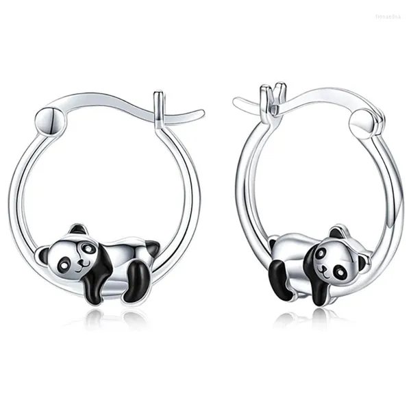 Boucles d'oreilles créoles CAOSHI Panda mignon pour femmes accessoires de Design de mode vie quotidienne à la mode adolescente bijoux animaux délicats