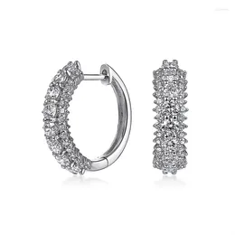 Hoop oorbellen Caoshi Stijlvolle heldere Zirconia Lady Engagement Accessories Fashion Delicate Shinning Jewelry for Wedding Ceremony