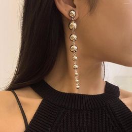Boucles d'oreilles créoles CCB matériel perles goutte pour les femmes mode couleur or perle irrégulière longue balancent à la mode bijoux cadeau