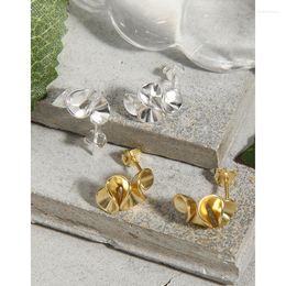 Boucles d'oreilles créoles CHOZON coréen S925 en argent Sterling feuille de Lotus broches broches fabrication de bijoux fournitures résultats accessoires