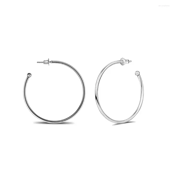 Pendientes de aro CKK, Pendientes redondos grandes y versátiles para mujer, Plata de Ley 925, joyería, Pendientes Brincos Aretes