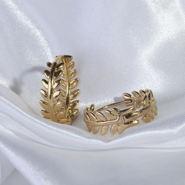 Boucles d'oreilles cerceau classique blé doré balancent pour les femmes bijoux de mode mariage anniversaire fête dame élégant cadeau