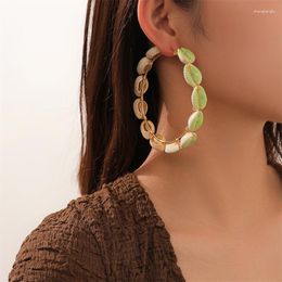 Boucles d'oreilles créoles colorées en coquillage Boho, Style bohème, en acier inoxydable, bijoux pour femmes, cadeaux de mariage, tendances 2023