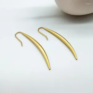 Boucles d'oreilles créoles Cool exagération, clou en forme de croissant en plaqué or sur cuivre, cadeau pour femmes