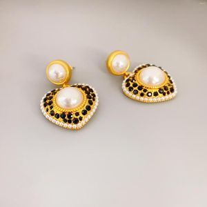 Boucles d'oreilles créoles en cuivre en forme de cœur pour femmes, Design de luxe, doré, bijoux à la mode, accessoire de décoration de haute qualité