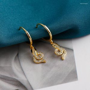 Boucles d'oreilles serpent mignon pour femmes, anneau d'oreille à breloque, pendentif classique, Animal Serpentine, bijoux à la mode, tendance 2023