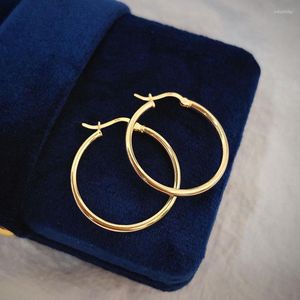 Hoop oorbellen cxsjeremy Diameter 20 mm 18k geel goud grote dames grote oorring fijne sieraden voor vrouw au750 bruiloft cadeau