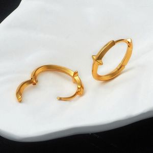 Boucles d'oreilles créoles Dainty Huggie Earring 18K Gold Plated Cute Tiny Stars Pour Femme