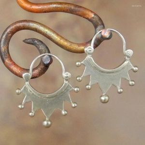 Hoop oorbellen oogverblindende vrouwen luxe kleine kroon drop boho zilveren kleur feest sieraden geschenken