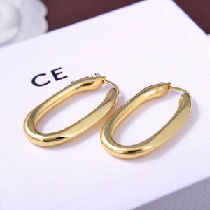 Hoepel oorbellen ontwerper voor vrouwen Huggie oorbellen mode gouden sieraden V ovale klassieke charme oorbel luxe Stud Earing heren sieraden 238013C