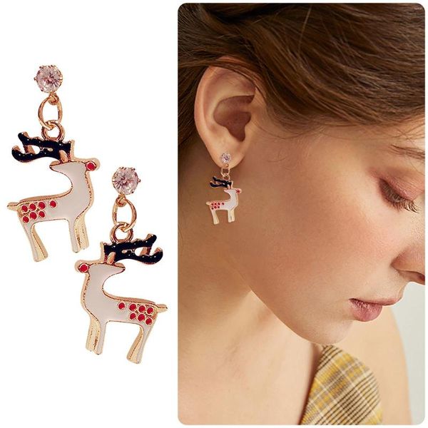 Boucles D'Oreilles Créoles Double Pour Piercing Unique Noël Femme Vacances Filles Tube