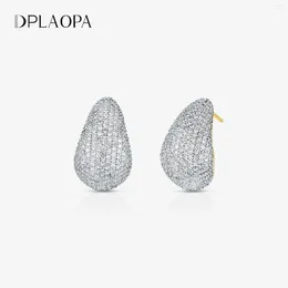 Hoop oorbellen Dplaopa 925 Sterling Silver Gold Gold dikke stud oorrel Drop Piercing Pendientes 2024 Fashion Luxury Fine Party sieraden