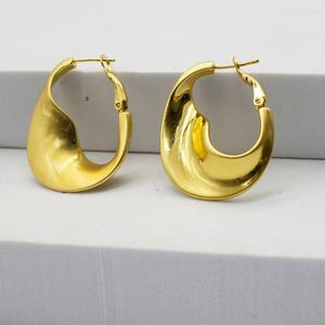 Boucles d'oreilles créoles Dubaï bijoux plaqués or 24 carats pour femmes cadeaux d'usure quotidienne