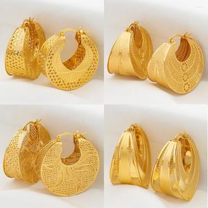 Boucles d'oreilles créoles Dubai cuivre pour femmes bijoux de mode romantique accessoire tenue quotidienne fête anniversaire mariage cadeaux d'anniversaire