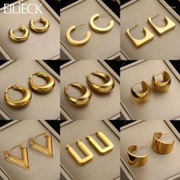 Hoop oorbellen Eilieck 316L roestvrijstalen metalen holle knuffel voor vrouwen van hoge kwaliteit mode goud kleur oor sieraden accessoires