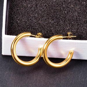 Pendientes de aro elegantes con apertura para mujer, aretes hiptop a la moda europea y americana, temperamento