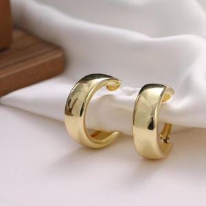 Boucles d'oreilles créoles EN minimalistes, cercle rond, grande femme, couleur or, accessoires de déclaration coréenne, Brincos, cadeau de mariage, bijoux, 2023