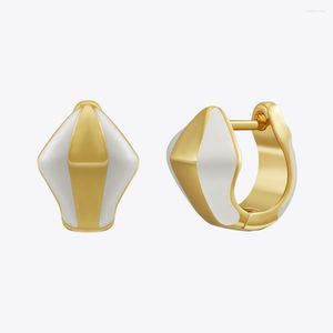 Oorringen Enfashion Aros Snake Type Earring Goud Kleur Hoops Oorbellen Two Tone Voor Vrouwen Mode-sieraden Party Drop 239052