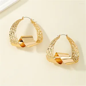 Boucles d'oreilles cerceaux exagérés minimalistes géométriques Metal pour les femmes de fête de vacances Gift Ol Fashion Bijoux ACCESSOIRES DE L'OEUR DE052