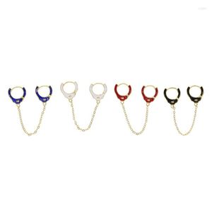 Hoop oorbellen mode strandstijlen email multi -kleuren cuuff ketting oorring met ster gegraveerde vrouwen bruiloft handboeien vorm