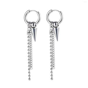 Boucles d'oreilles cerceau mode chaînes gland poinçon pendentifs femme hommes 2023 Kpop acier inoxydable oreille bijoux pour adolescents en gros