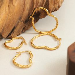 Boucles d'oreilles créoles mode amour pour les femmes en acier inoxydable 316L bijoux de luxe différentes tailles accessoires de mariage