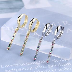 Hoop oorbellen mode multicolor kristal geplaveid kleine eenvoudige knuffels charmante kleurrijke earring piercing accessoire geschenken