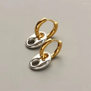 Boucles d'oreilles cerceaux Perle ovale de mode pour les femmes élégant mariage de mariage bijoux de bijoux e004