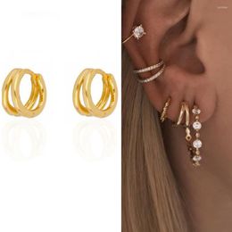 Hoepel oorbellen mode ronde cirkel goud vergulde metaal eenvoudige hoepels voor vrouwelijke sieraden aretes de mujer modernos 2023