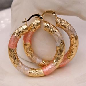 Hoop oorbellen mode ronde verguld koper voor vrouwen sieraden huwelijksverjaardag feest geschenk ACESSORIOEN