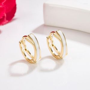 Hoop oorbellen Fashion Simple Style for Women Golden Circle kruist Small Geometric Huggies Trendy Charm Earring Accessoire