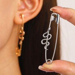 Boucles d'oreilles cerceaux mode simplicité en forme de papier en forme de serpent pour les femmes conception de trombones