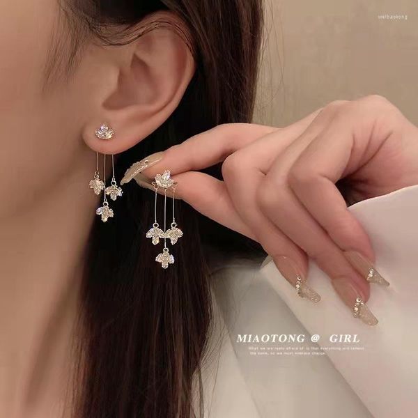 Boucles d'oreilles créoles mode tendance Design Unique élégant délicat lumière luxe Zircon gland femmes bijoux fête Premium cadeau