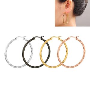 Boucles d'oreilles cerceau mode torsadé grande couleur or pour les femmes déclaration boucle d'oreille grand pendentif goutte bijoux fins cadeau boucles d'oreille