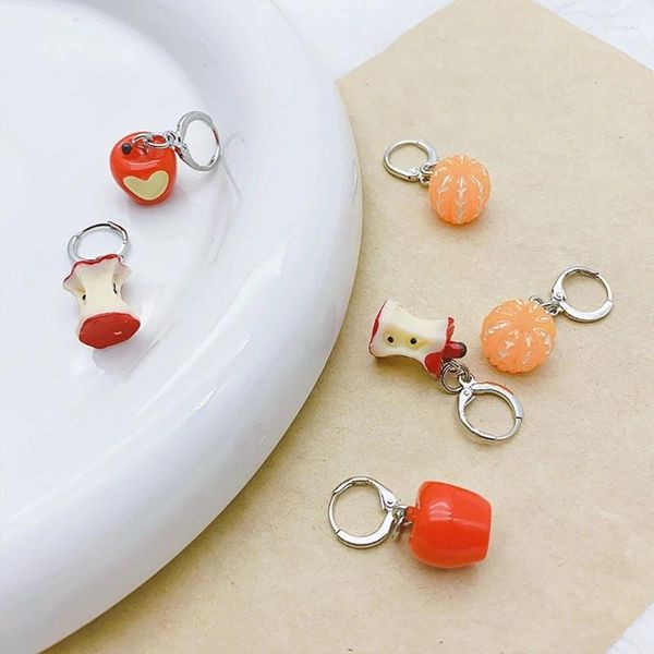 Pendientes de aro Fruta de moda inspirada en la estrella navideña anillos de orejas colgantes de orejas elegantes para todas las edades para todas las edades