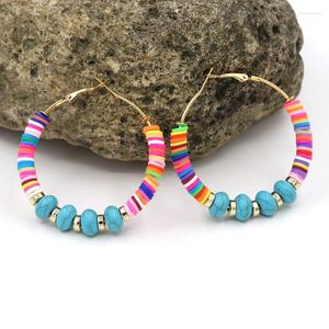 Hoopoorbellen voor vrouwen Mode kleurrijke polymeerklei Koreaanse sieraden oorring vrouwelijke geschenken