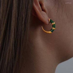 Boucles d'oreilles créoles en émail coloré rétro romantique français, rondes dorées pour femmes, accessoires de bijoux à la mode, 2023