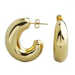 Boucles d'oreilles créoles FS arrivée moderne classique bijoux en cuivre plaqué or pour cadeau arabie saoudite boucle d'oreille à la mode femmes