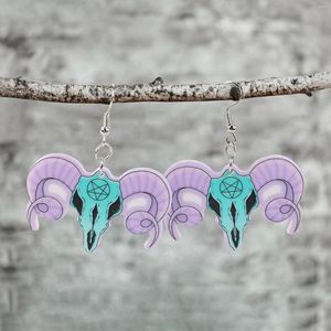 Boucles d'oreilles créoles drôles en acrylique avec une ambiance d'Halloween pour fille femmes hommes mignon petit à la mode