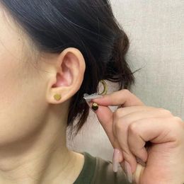 Boucles d'oreilles créoles GD tendance en acier inoxydable plaqué or 18 carats, petit cœur, amour, bijoux pour femmes