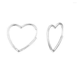 Oorringen Echt 925 Sterling Zilver Groot Voor Vrouwen Asymmetrische Harten Van Liefde Feest Bruiloft Originele Sieraden