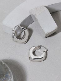 Hoop oorbellen Geometrisch ontwerp S925 Sterling Silver Hoops Dainty Large For Women Luxury Statement Wedding Fine Jewellery Accessoires