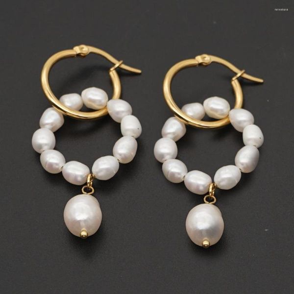 Boucles d'oreilles créoles Go2boho belles perles d'eau douce véritables perles faites à la main boucle d'oreille 2023 femmes fabrication de bijoux fournisseurs en gros