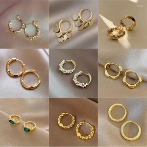 Hoop oorbellen Goud kleur metaal voor vrouwen kraakbeen oors doorboren trendy kleine knuffel hoepels temperament oor sieraden groothandel