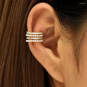 Hoop oorbellen Goud kleur Pearl neppiercing voor vrouwen man kubieke zirkoon oorclip oorkoppeling trendy sieraden 2023
