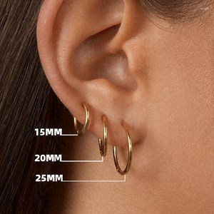 Hoop oorbellen Goudkleur Kleine roestvrijstalen cirkel rond oorringen voor vrouwen mannen 2022 Earring gesp mode sieraden