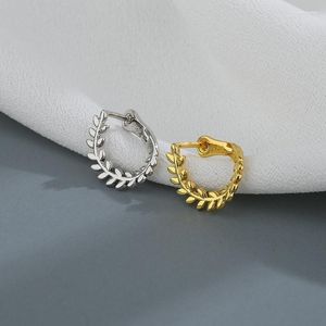 Oorringen Goud Zilver Kleur Eenvoudige Creatieve Olijfblad Tak Vrouwen Trendy Temperament Huggies Sieraden Accessoires Voor Lady