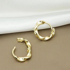 Boucles d'oreilles créoles couleur argent doré pour femmes, bijoux simples européens, tendance, géométrie, cercle rond